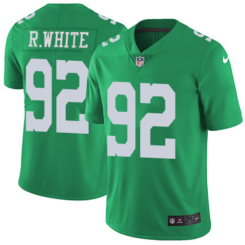 Nike Eagles #92 Reggie White Green Men's Stitched NFL Limited Rush Jersey - Click Image to Close